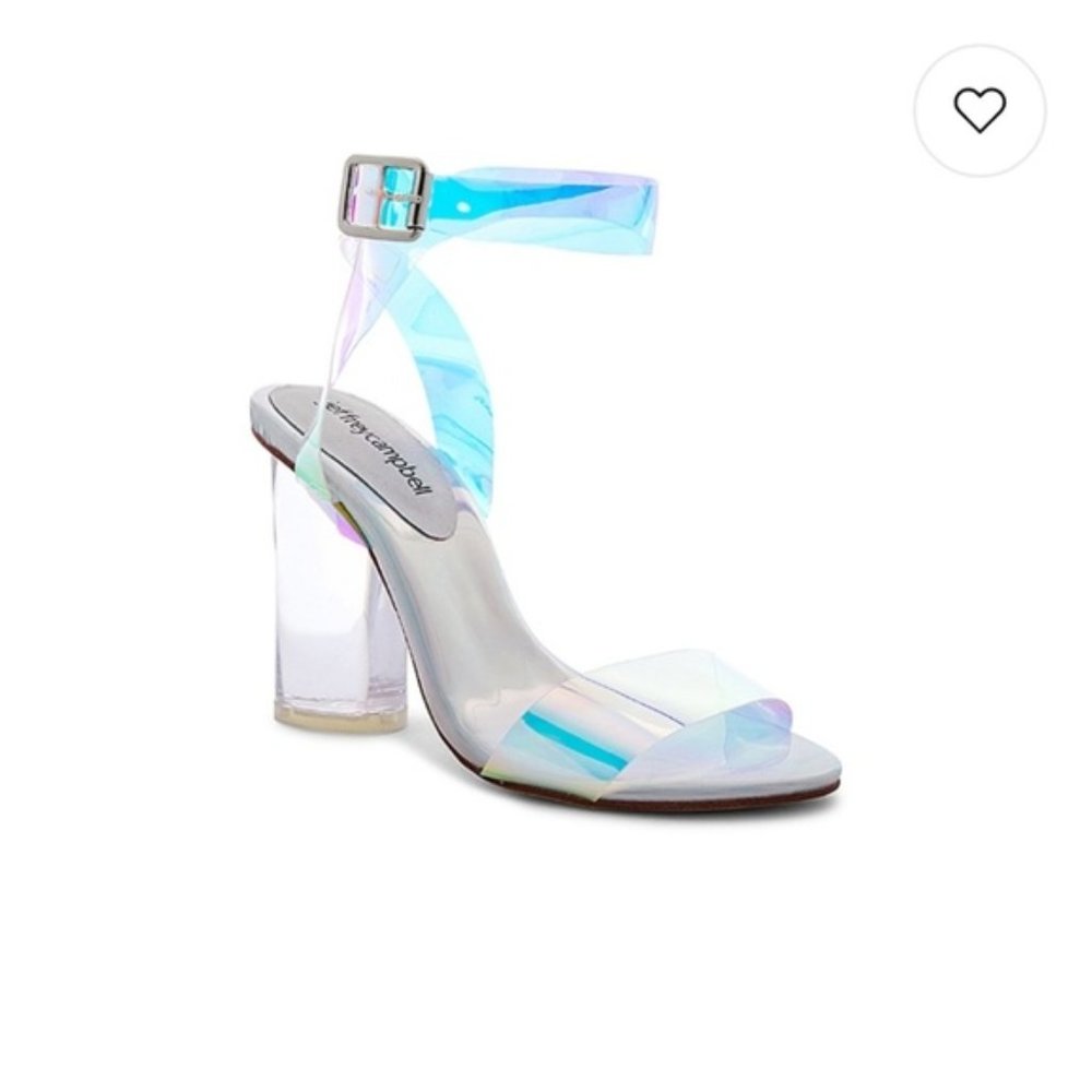 Iridescent Jeffrey Campbell Twelve Heels 6 Holographic Clear Lucite